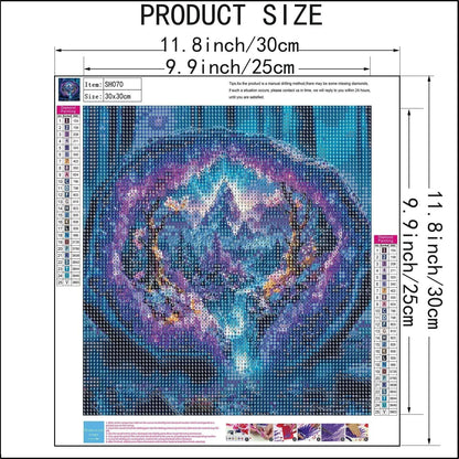 Waterfall Diamond Painting Kits for Adults,Crystal Forest Iandscape 5D Diamond Art Kits for Beginners, DIY Full Drill Scenery with Gem Art Home Wall Decor12X12Inch